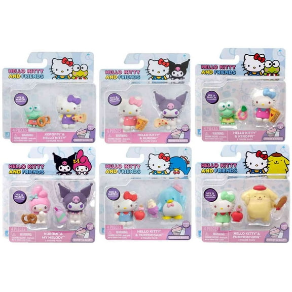 Sanrio Hello Kitty & Friends Sweet & Salty Set of 6 Mini Figure 2-Packs