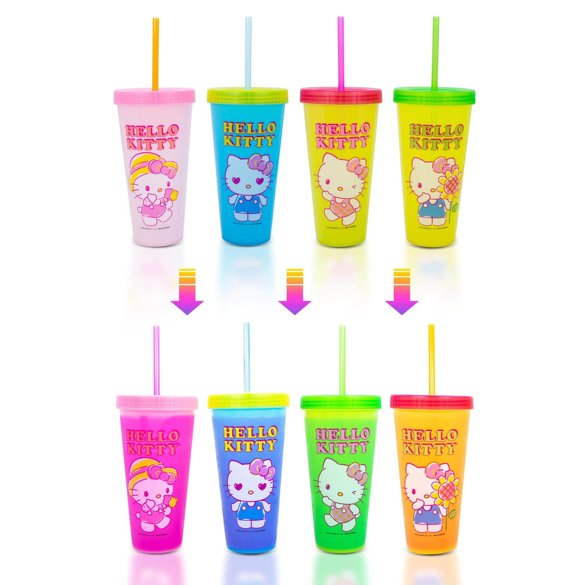 Sanrio Hello Kitty & Friends Color-Changing Tumbler Cups for Kids ...