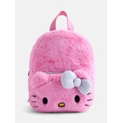 Sanrio Hello Kitty Girls Mini Faux Fur Backpack, Pink