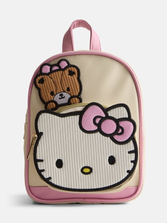 Hello Kitty Kids’ Faux Leather Mini Convertible Backpack, Pink