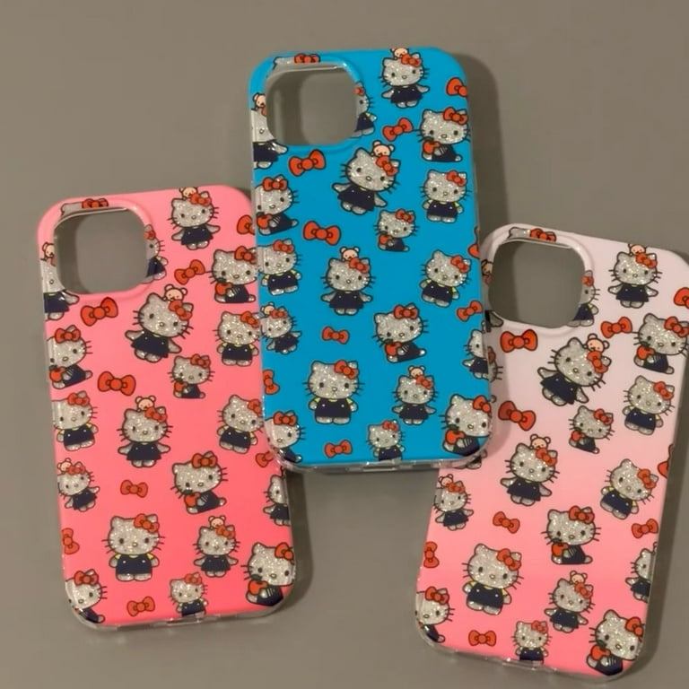 Sanrio Hello Kitty Glitter Phone Case For Phone 15 14 13 11 12 Pro