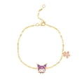 thumbnail image 1 of Sanrio Hello Kitty Gold Flash Plated Bracelet 6.5"+1" - Kuromi, 1 of 3