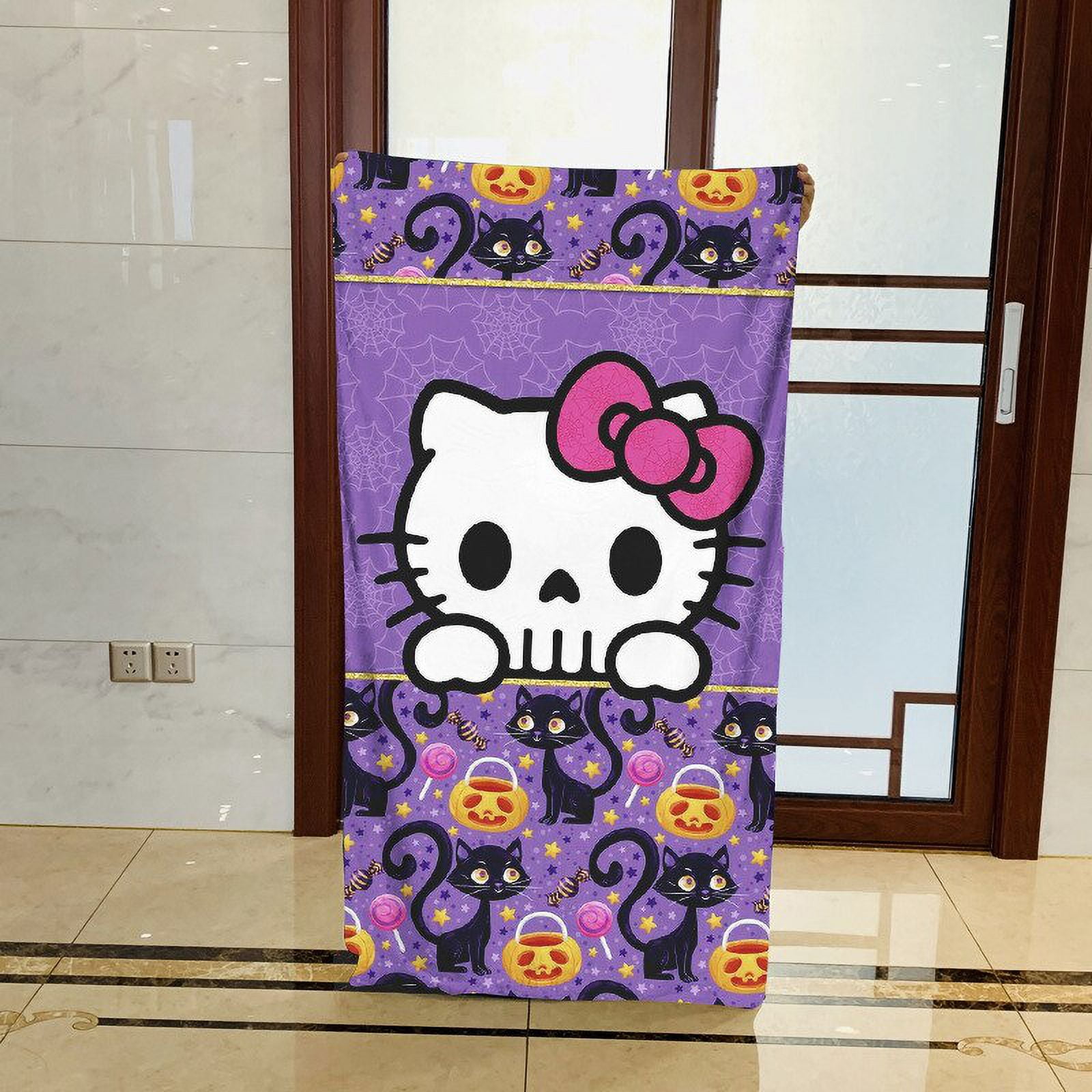 New Sanrio Halloween Ghost Tapestry Kawaii Anime Hello Kitty Kuromi Plush  Cartoon Background Cloth Star Light Decoration Gifts - AliExpress