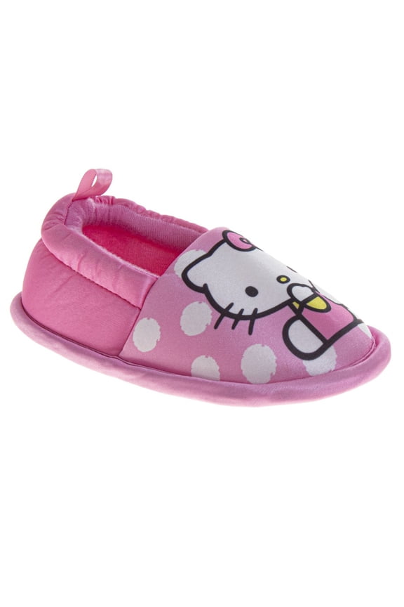 Hello Kitty House Slippers for Girls, Cute Cozy Indoor Soft Comfort (Toddler Little Kid), Pink, Size: 11-12