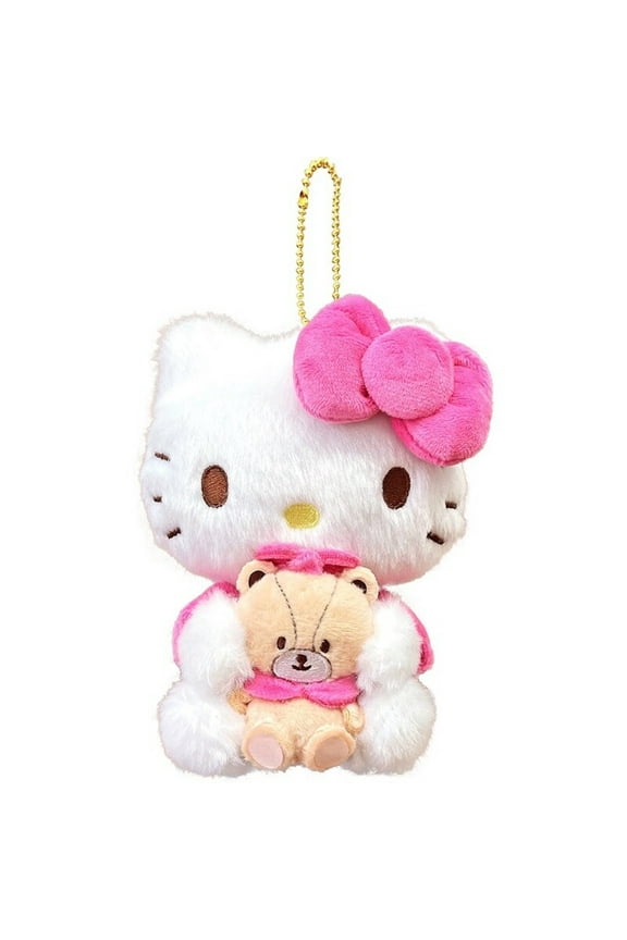 Hello Kitty Key Chain Pair Stuffed Plush Lucky Mascot Holder Bag Charm Decoration . Rare.Limited Edition.