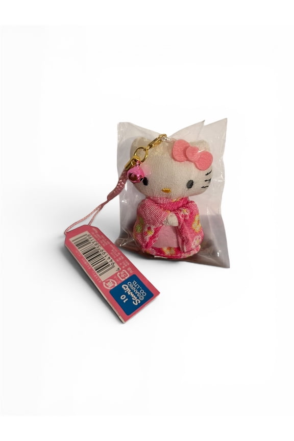Hello Kitty Kimono Keychain Plush Charm Cute Japanese Style Bag