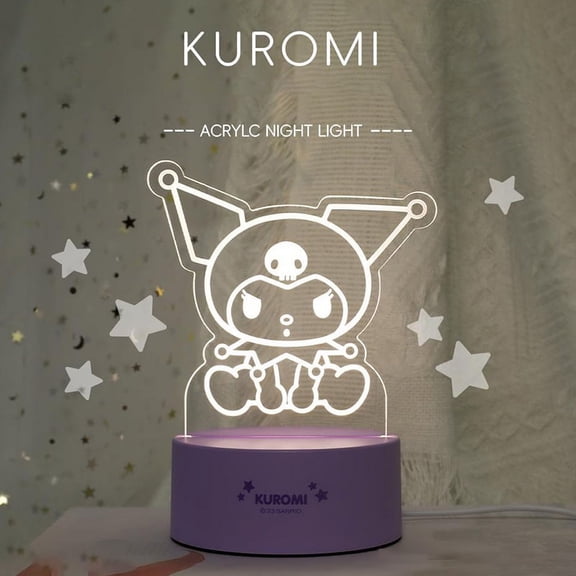 Sanrio Hello Kitty Kuromi Anime Figures Toys Lamp Mymelody Pochacco Cinnamoroll Night Light Kawaii Room Decor Valentine’s Gift