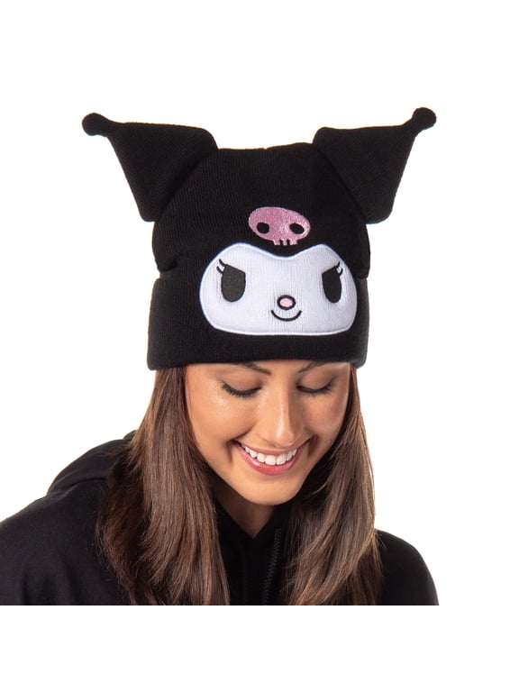 Hello Kitty Kuromi Beanie Embroidered 3D Character Knit Beanie Hat Cap