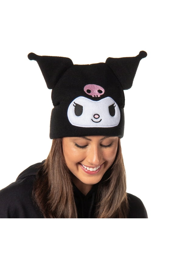 Sanrio Hello Kitty Kuromi Beanie Embroidered 3D Character Knit Beanie Hat Cap