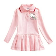 Sanrio Hello Kitty Kuromi Cinnamoroll Polo Shirt Cotton Children Clothing Spring Autumn Student Children Dress Baby Girl Tops