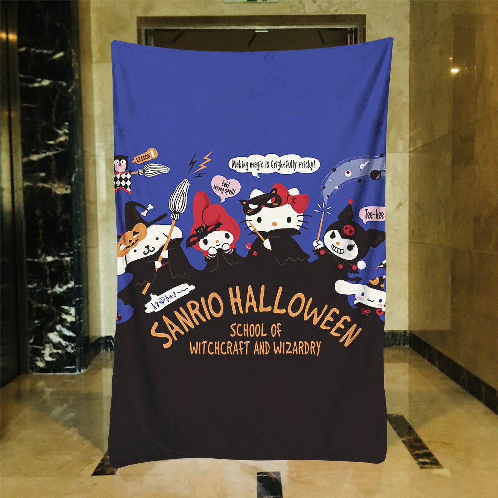 Sanrio Hello Kitty Halloween Ghost Plush Blanket New Kawaii Anime