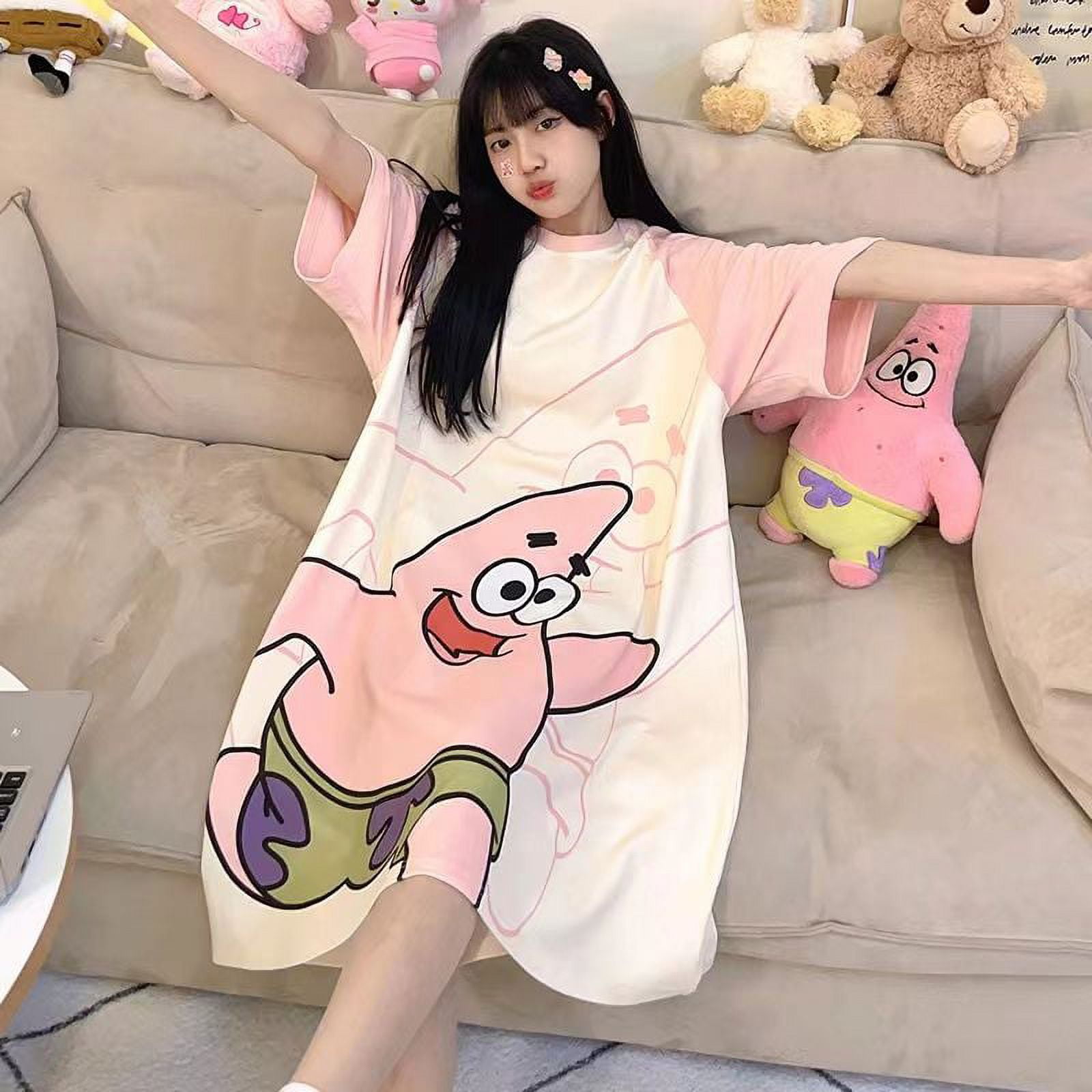 Sanrio Hello Kitty Kuromi Pochacco Kawaii Pajamas Disney Pajamas Summer Dress Womens Y2k Loose