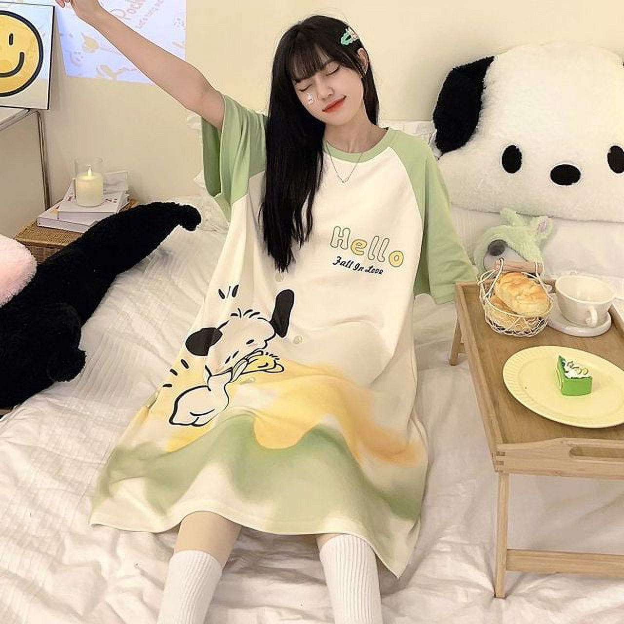 Sanrio Hello Kitty Kuromi Pochacco Kawaii Pajamas Disney Pajamas Summer