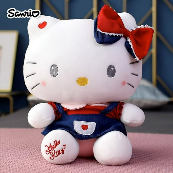 Sanrio Hello Kitty Kuromi Throw Pillow Baby Stuffed Toys Anime Cat Plush Toys Plushie Gifts Dolls