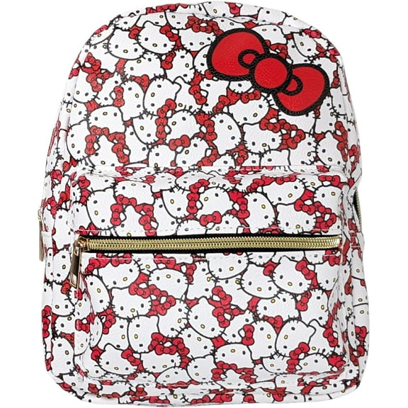 Sanrio Hello Kitty Large Backpack 16 Inches Leatherette All-over In-print Backpack