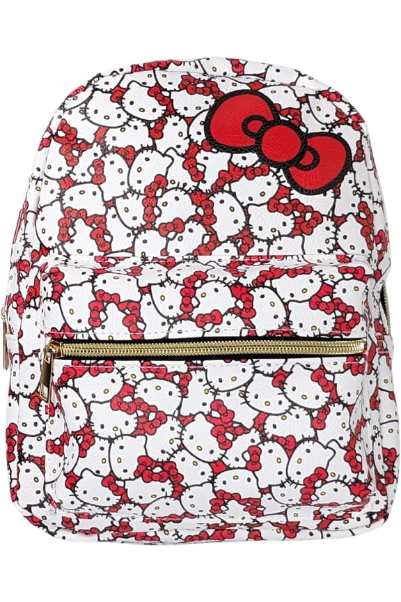 Sanrio Hello Kitty Large Backpack 16 Inches Leatherette All-over In-print Backpack