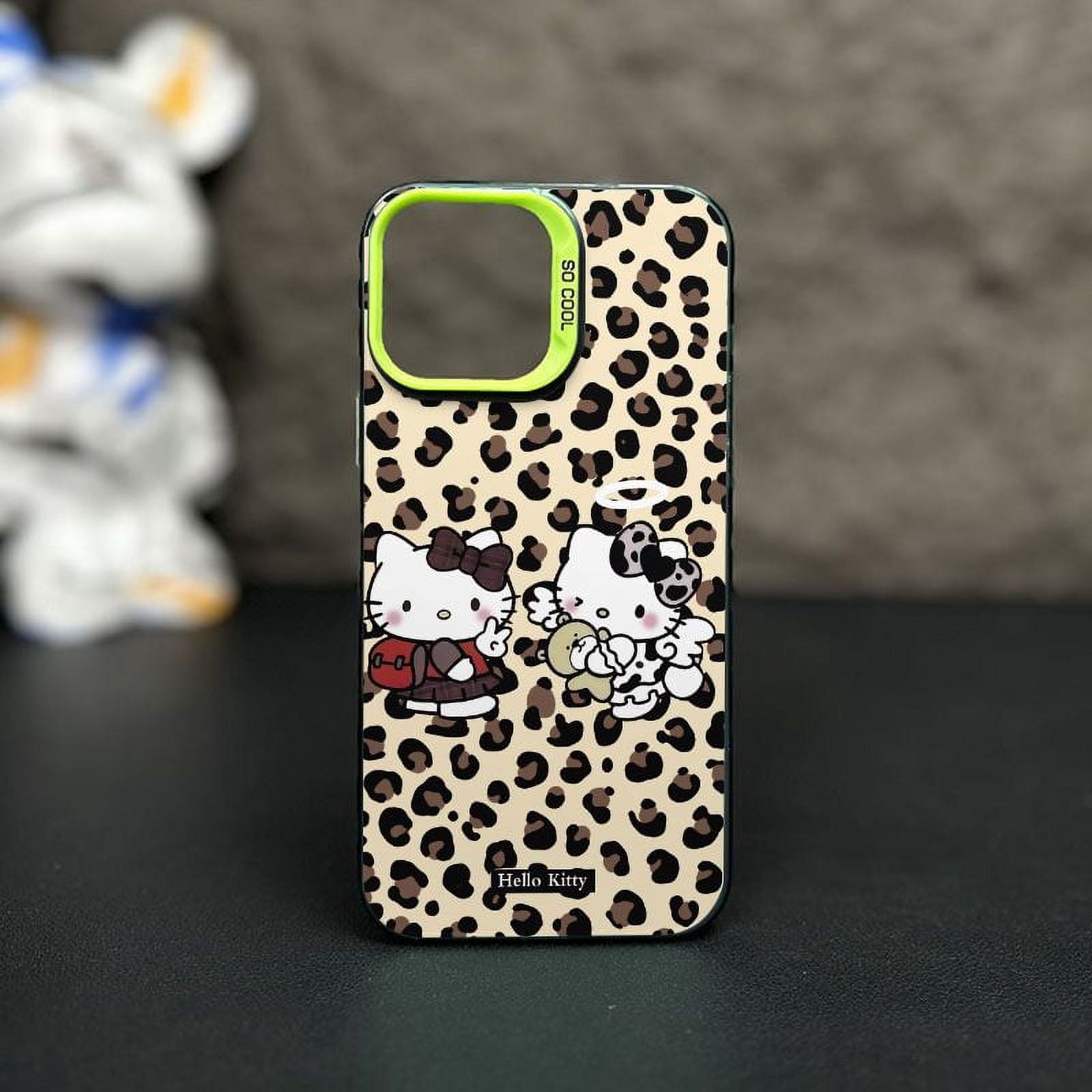 Sanrio Hello Kitty Leopard Print Phone Case For iPhone 15 14 13 11 12 ...