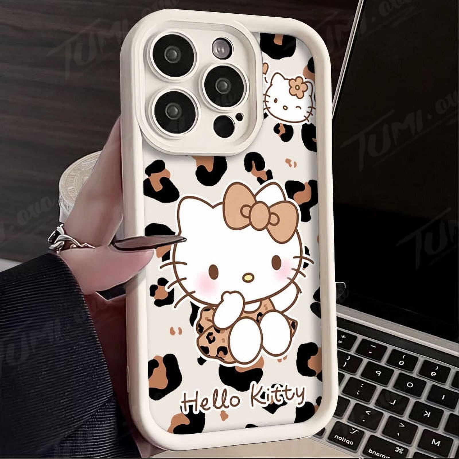 Sanrio Hello Kitty Leopard Print Phone Case for iPhone 14 15 Pro Max 13 ...