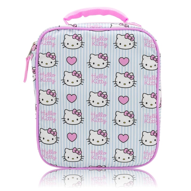 Hello Kitty Moving Sticker Sanrio Hello Kitty Lunch Box for Girls, Insulated Lunch Bag, All-Over ...