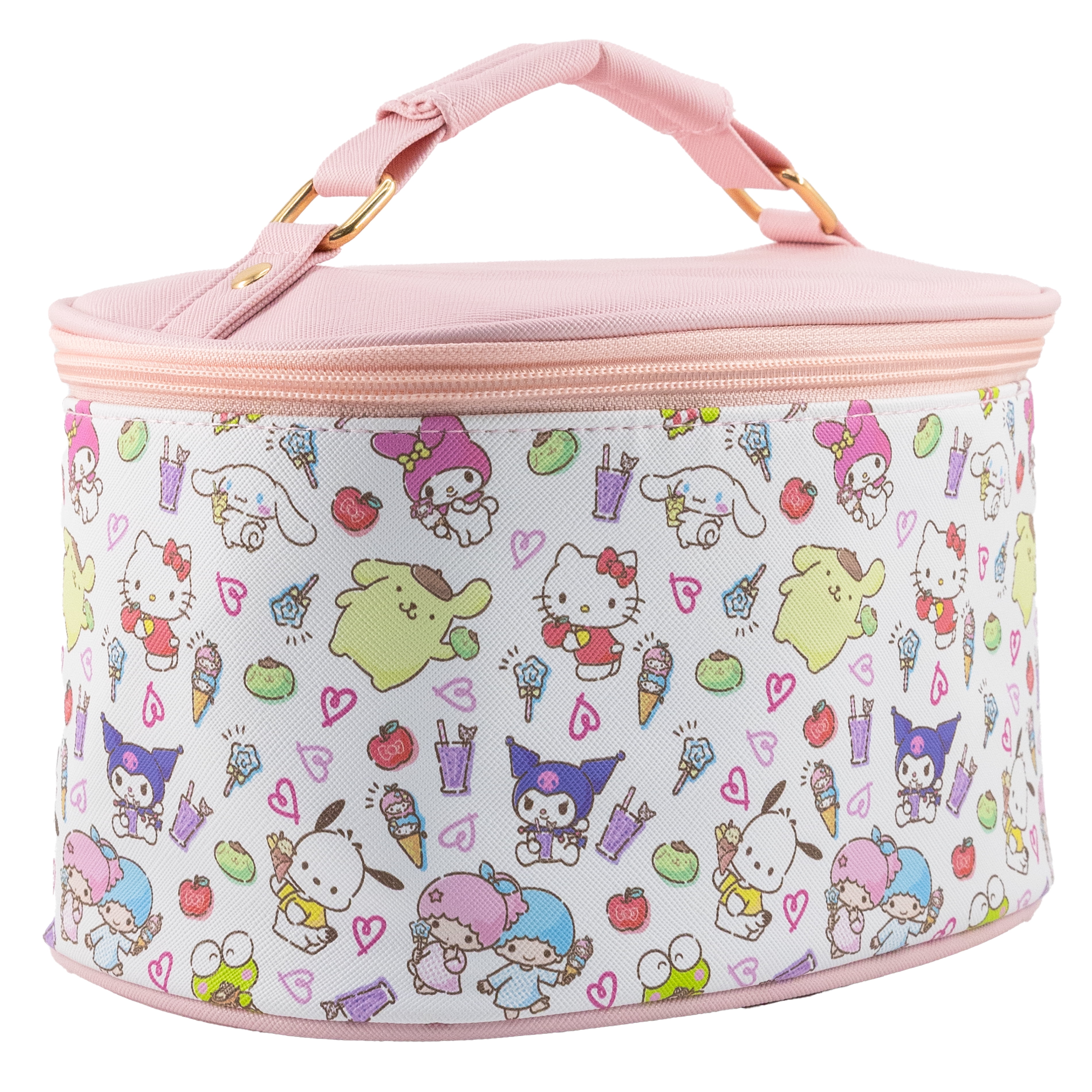hello kitty travel makeup bag Sanrio Embroidered Cosmetic pink melody Cosmetic Bag Get ready to add a touch of cuteness to your makeup routine with the TCS X Hello Kitty Makeup Bag My Melody x Impressions Vanity
