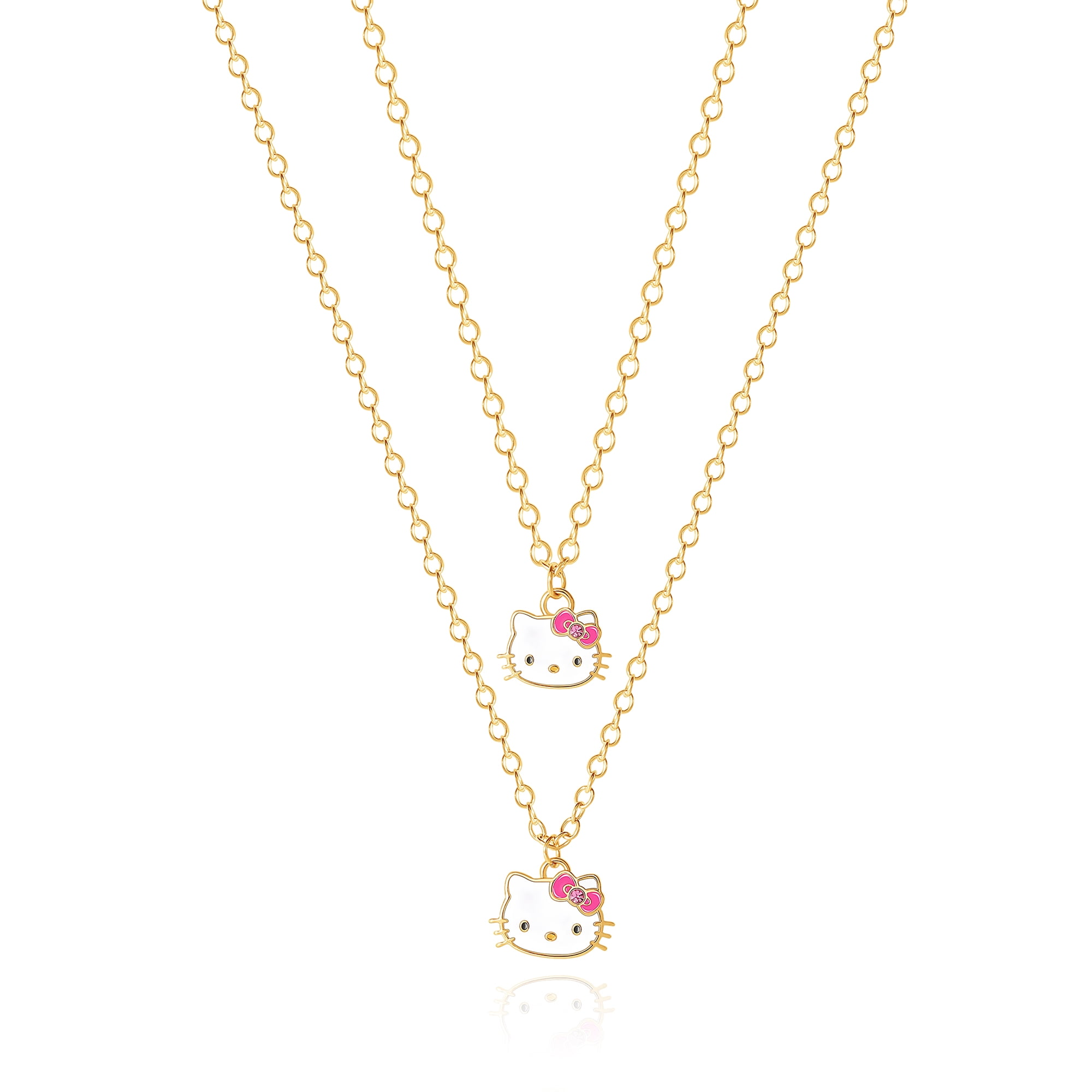 Sanrio Hello Kitty Mommy and Me Brass Set of Two Necklaces