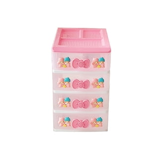 Boîte de rangement pliable tissu rose Hello Kitty Florecita