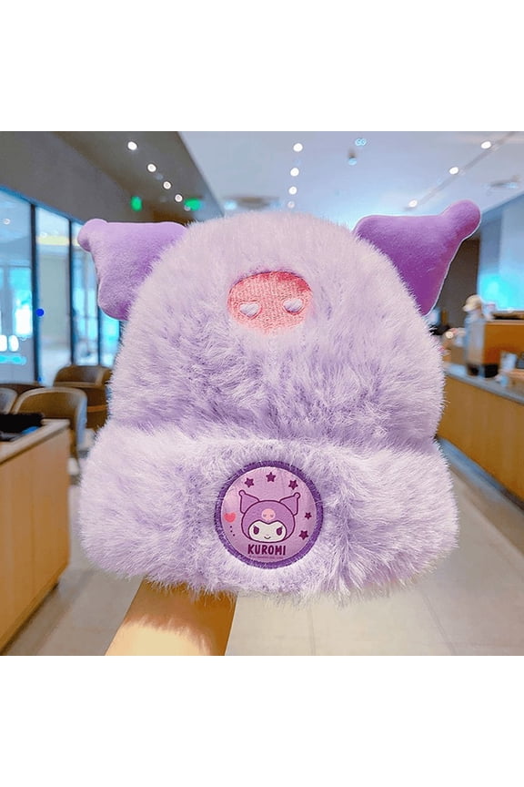 Sanrio Hello Kitty My Melody Sweet Cute Hat for Soft and Comfortable Winter Windproof Warm Ear-Protecting Hat