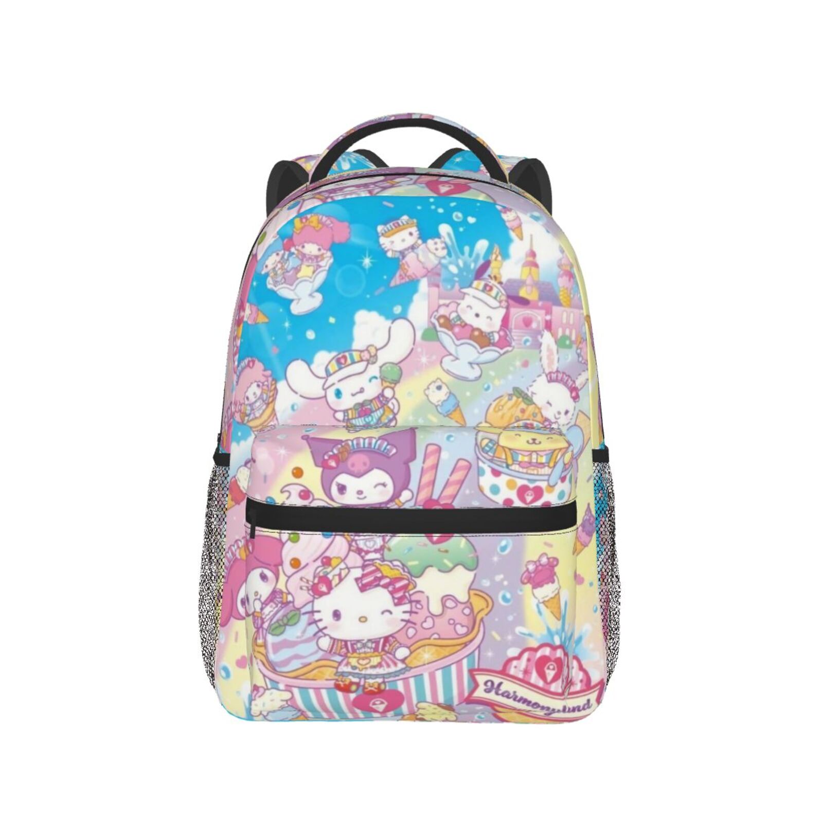 Hello 3719 Sanrio Hello-Kitty Mymelody Kuromi Cinnamoroll Backpack 15.7 Inch ...