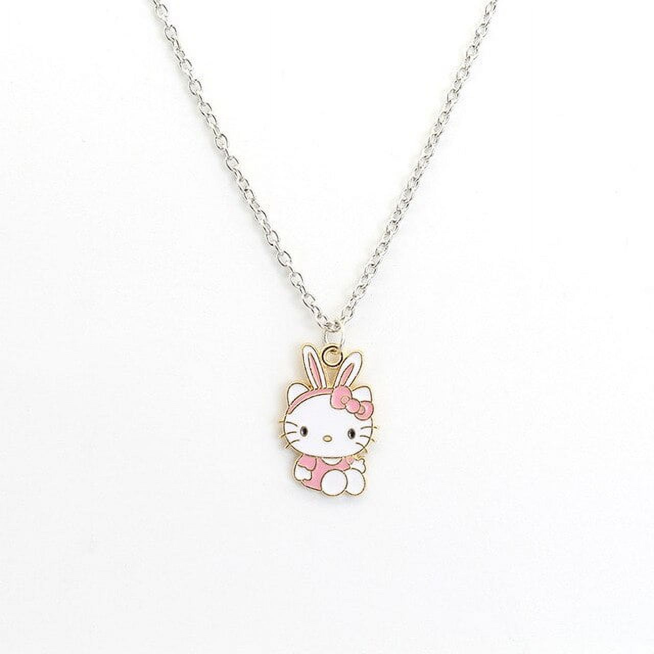 Sanrio Hello Kitty Necklace Gold Necklace Kawaii KT Cat Girls Clavicle Chain Fashion Good