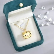 MINISO Sanrio Hello Kitty Necklace Women‘s Pendant Can Be Opened To Put Photos of Women Necklaces Fine Jewelry Collares Festival Gift