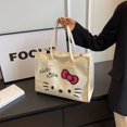 thumbnail image 1 of Sanrio Hello Kitty New Canvas Bag Women 2023 Trendy Shoulder Tote Bag Female Luxury Design Handbags Y2k Korean Cartoon Cute Bags, 1 of 9