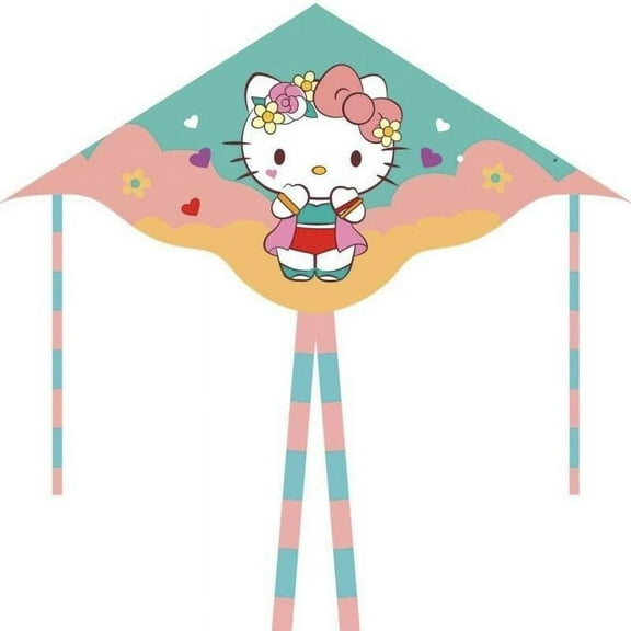 Sanrio Hello Kitty Outdoor Kite Spring Outing Party Flags Cartoon Cute Accessories Children Gift New Aesthetic Kites With String