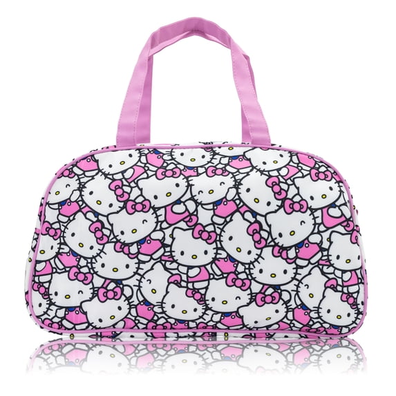 Sanrio Hello Kitty Overnighter 20" Duffle Bag for Kids Lightweight Travel Weekender Duffel for Girls and Women Ages 3+