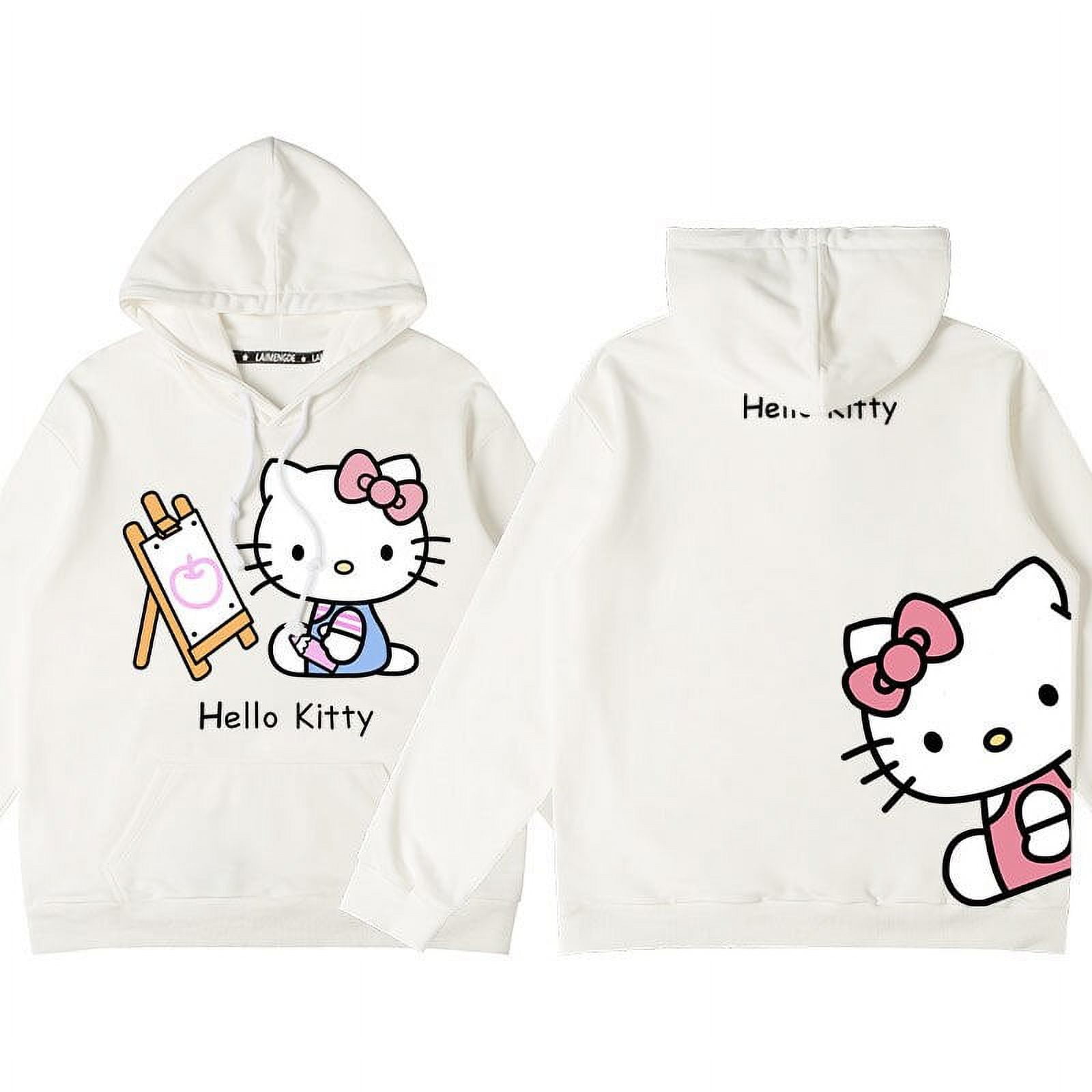 Sanrio Hello Kitty Oversized Loose Sweet Cartoon Women Hoodies Cute ...