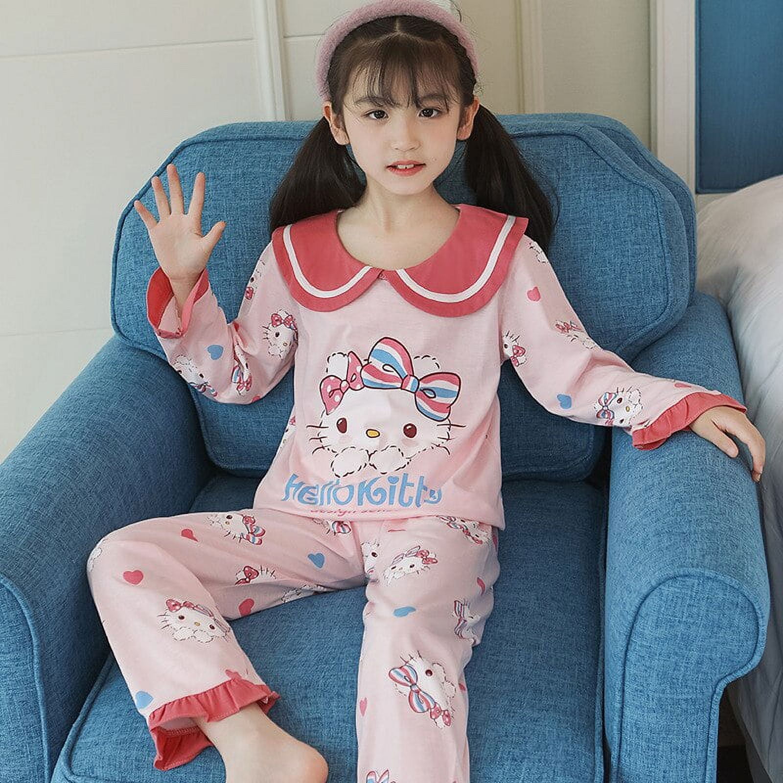 Sanrio Hello Kitty Pajamas Sets Cinnamoroll Kuromi kawaii girls Cartoon ...
