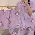 Sanrio Hello Kitty Pajamas Sets for Women, Short Sleeve Shorts, Cotton