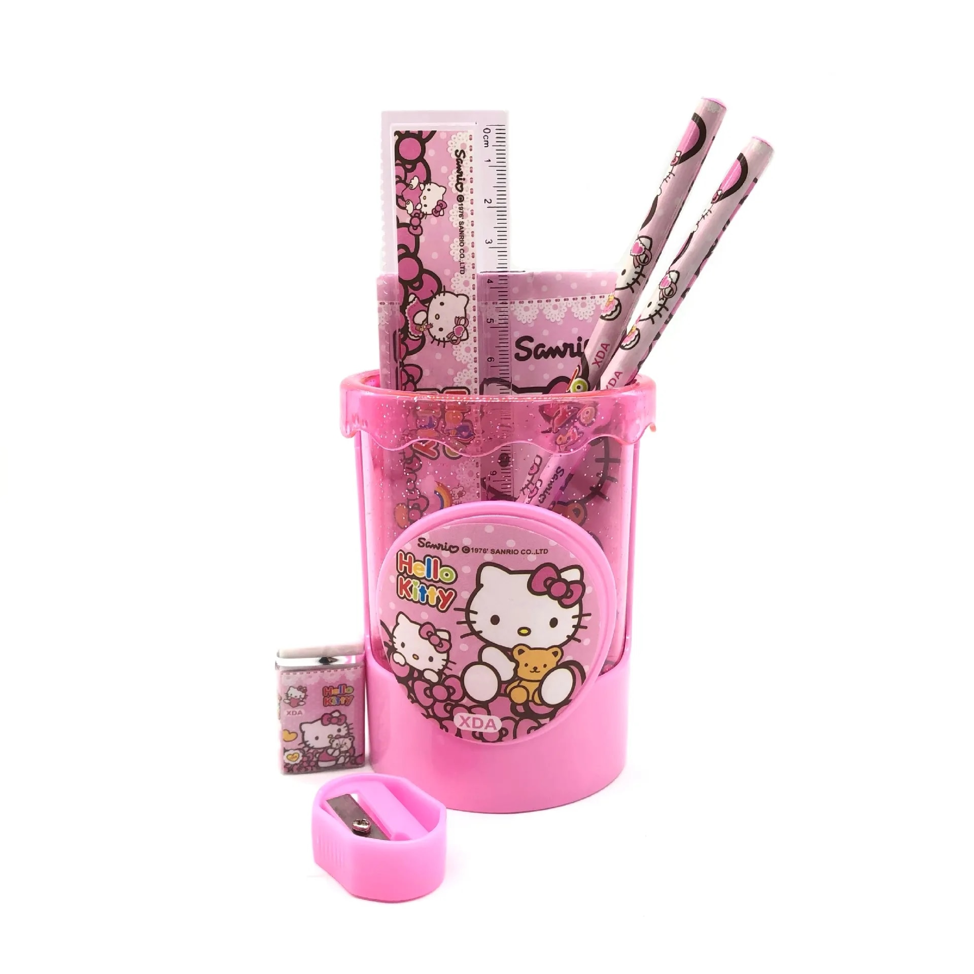 Sanrio Hello Kitty Pen Holder Anime Figure Y2K Girls Pencil Ruler