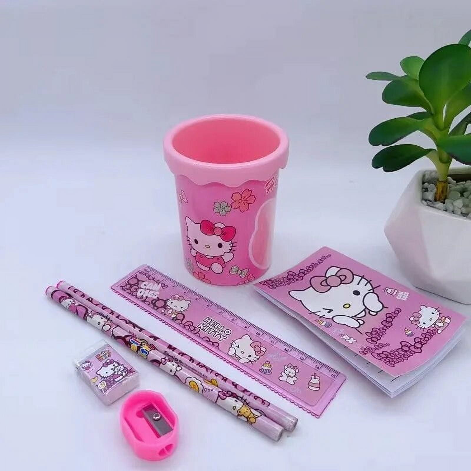 Sanrio Hello Kitty Pen Holder Anime Figure Y2K Girls Pencil Ruler