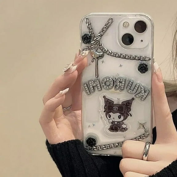Sanrio Hello Kitty Phone Case Cute Cartoon Transparent 3D Anti-fall Soft Cover Case for IPhone 14 13 12 11 Promax XS XR