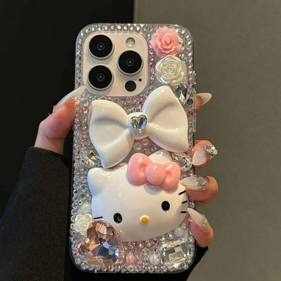 Sanrio Hello Kitty Phone Case with Bow For iPhone 16 15 14 13 12 Fashion Christmas Holiday Gifts