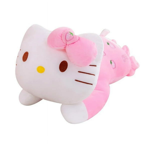 Sanrio Hello Kitty Pillow Kawaii Lying Down Cartoon Plush Toy Pillow Fruit Cute Doll Cat Doll Birthday Christmas  Gift Ornaments