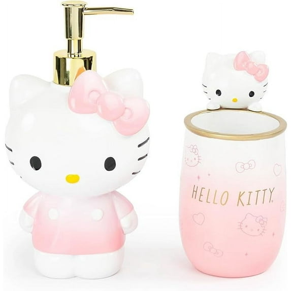 Sanrio Hello Kitty Pink Ombre 2 Piece Lotion Pump & Tumbler Set