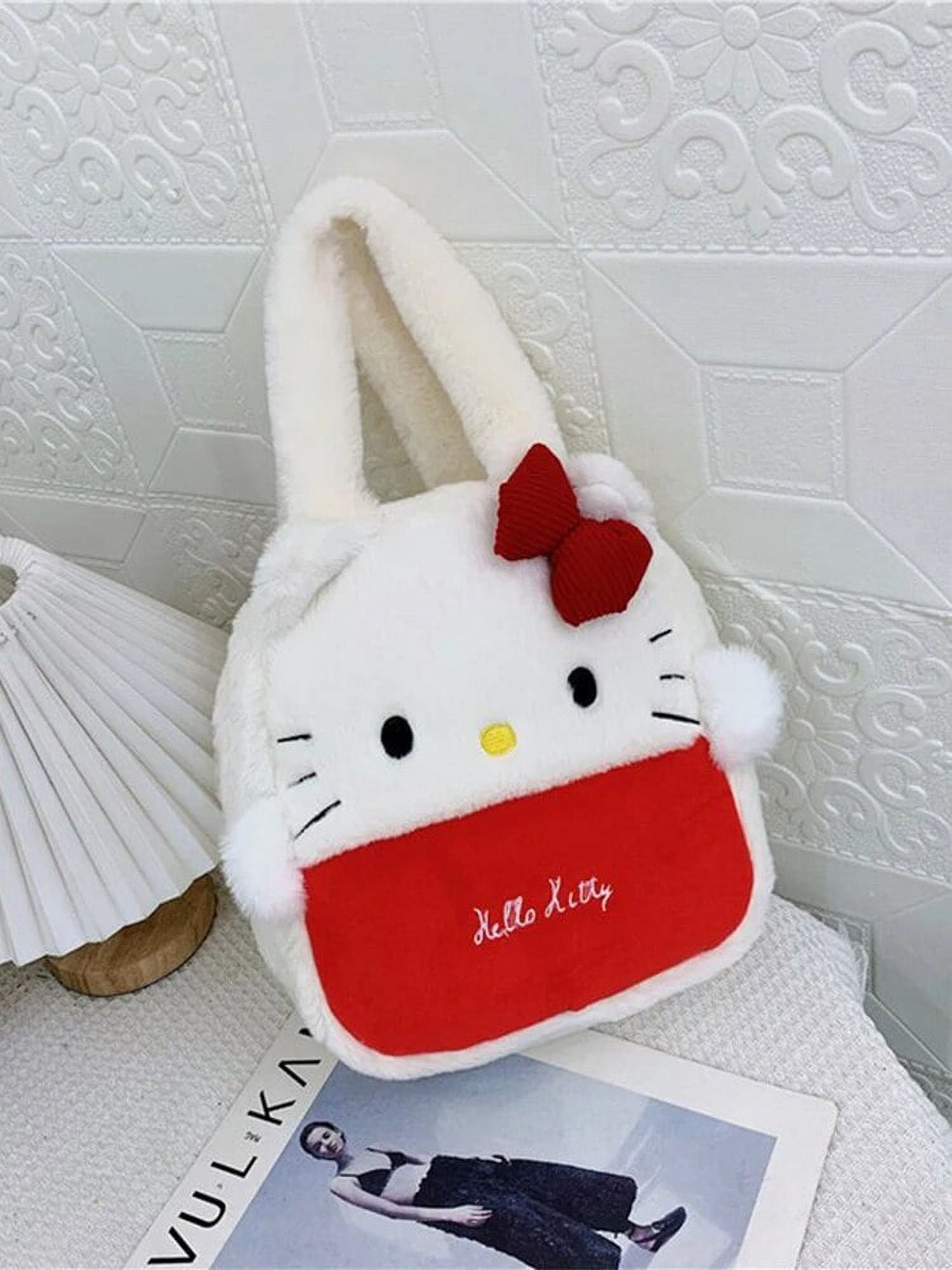 Sanrio Hello Kitty Plush Bag Kawaii Kuromi Cute Cartoon Anime Handbag ...