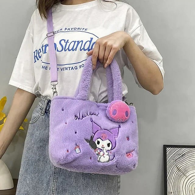 Sanrio Hello Kitty Plush Bag Kawaii Kuromi My Melody Cute Cartoon Anime ...