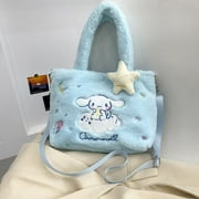 Sanrio Hello Kitty Plush Bag Kuromi Cinnamoroll Shoulder Bag Backpack Tote Bag My Melody Handbag Plushies Storage Bag Gift Girl