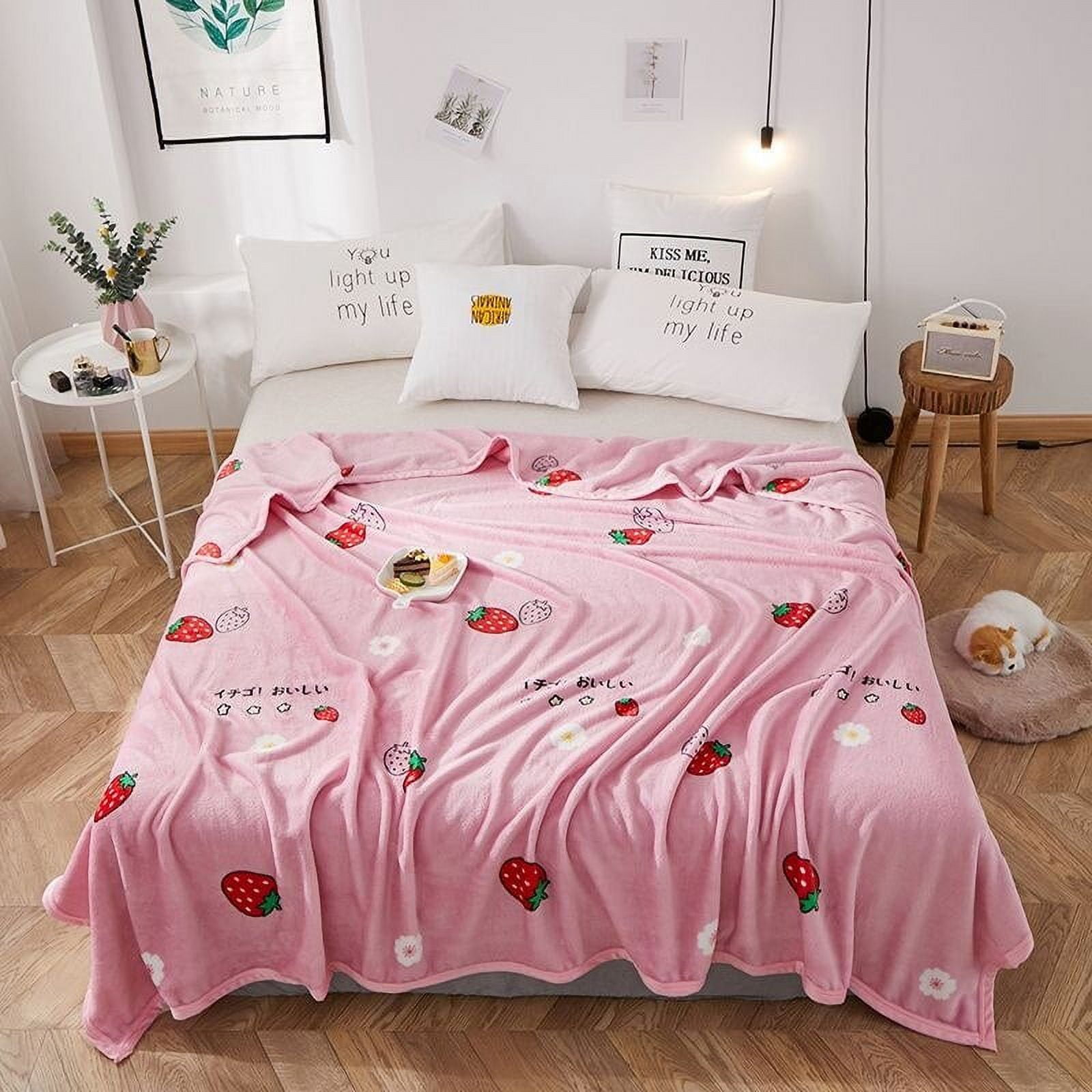 Sanrio Hello Kitty Plush Blanket Bed Sheet Children Adult Soft Blankets