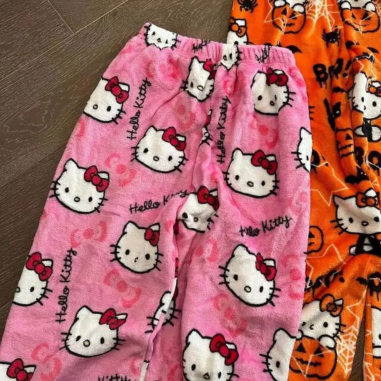 Sanrio Hello Kitty Plush Pajama Sleepwear Pants Women‘s Winter