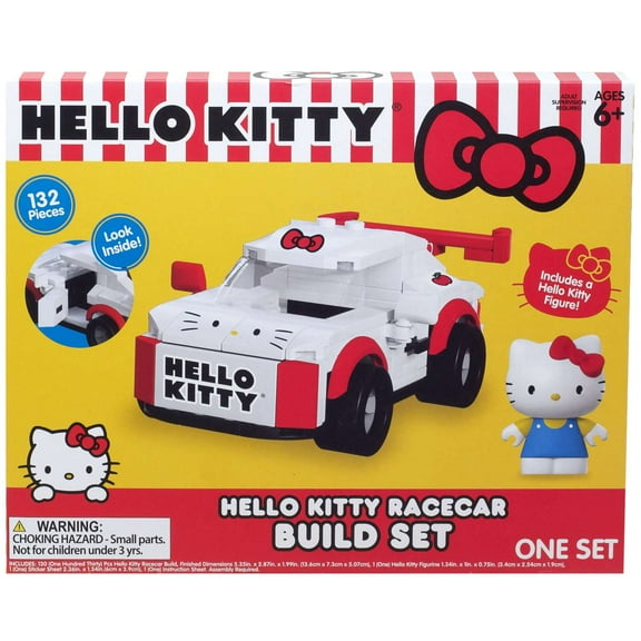 Sanrio Hello Kitty Racecar Building Block Set
