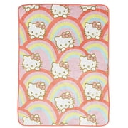 Sanrio Hello Kitty Rainbow Microfiber Throws, 46" x 60"