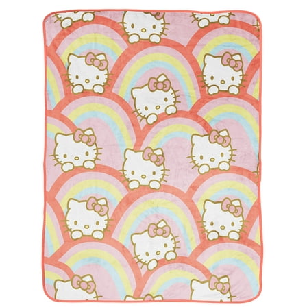 Sanrio Hello Kitty Rainbow Microfiber Throws, 46" x 60"